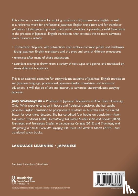 Wakabayashi, Judy - Japanese–English Translation