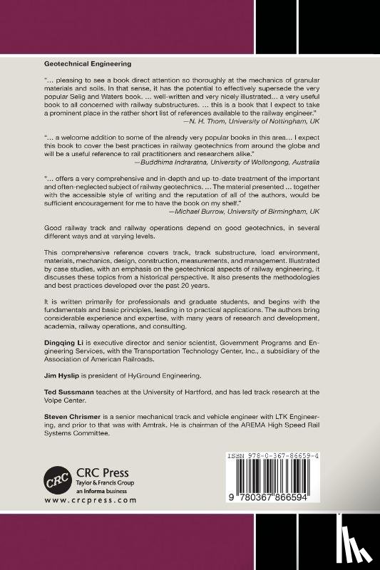 Li, Dingqing, Hyslip, James, Sussmann, Ted, Chrismer, Steven - Railway Geotechnics