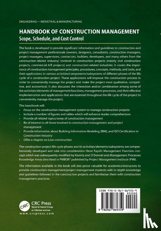  - Handbook of Construction Management