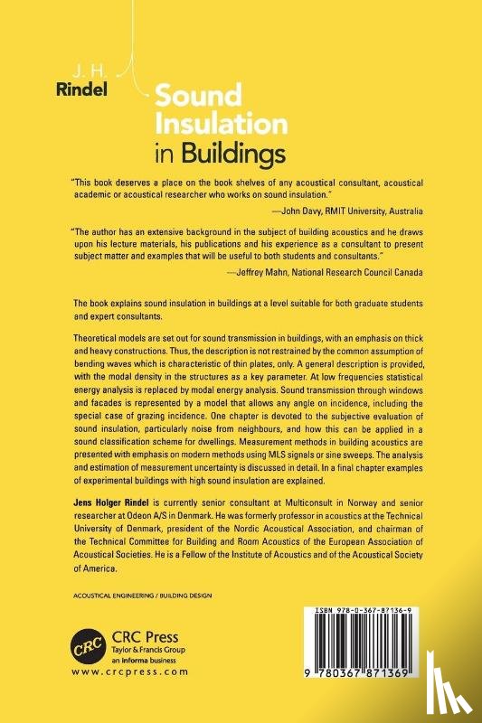 Rindel, Jens Holger - Sound Insulation in Buildings