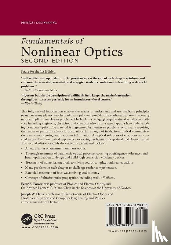 Powers, Peter E. (University of Dayton, Haus, Joseph W. (University of Dayton - Fundamentals of Nonlinear Optics