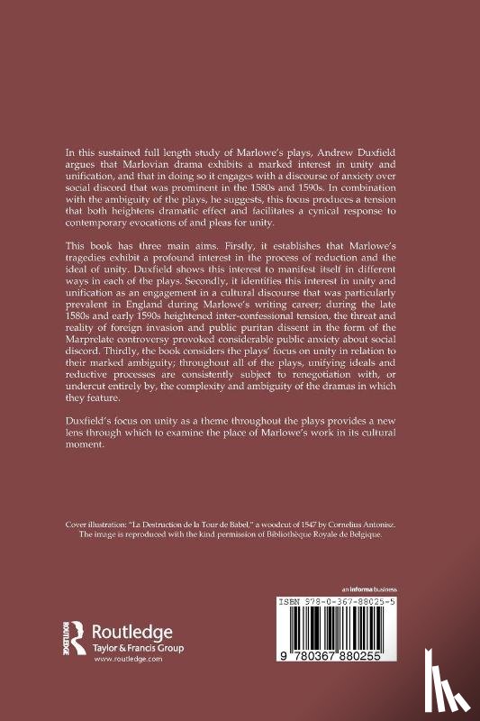 Duxfield, Andrew - Christopher Marlowe and the Failure to Unify