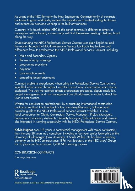 Hughes, Kelvin - Understanding the NEC4 Professional Service Contract
