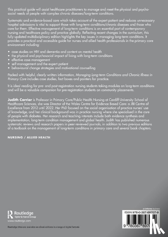 Carrier, Judith (Cardiff University - Managing Long-term Conditions and Chronic Illness in Primary Care