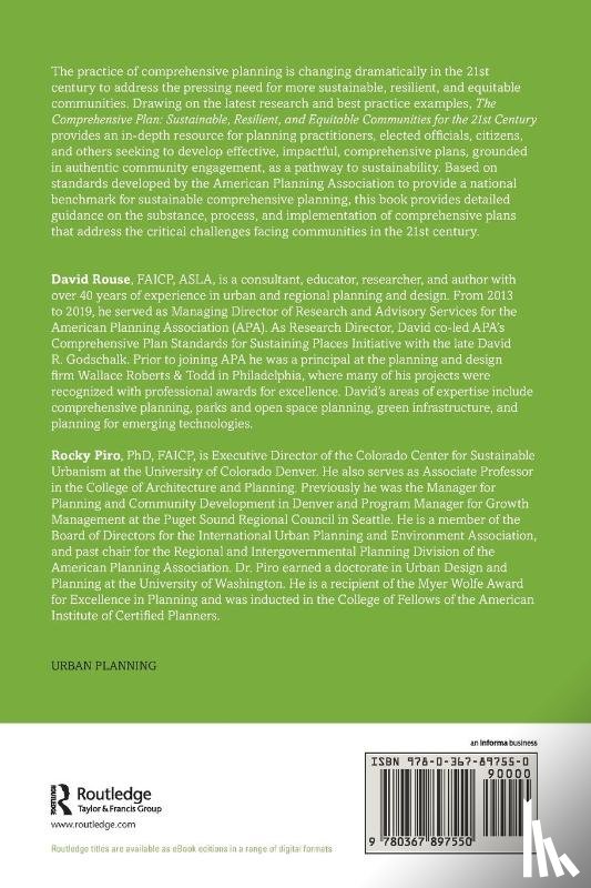 Rouse, David, Piro, Rocky - The Comprehensive Plan