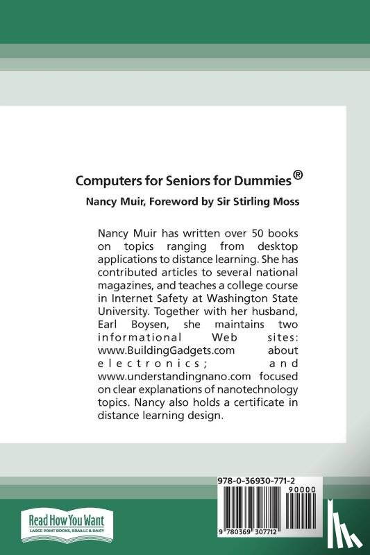 Muir, Nancy - Computers for Seniors for Dummies(R) (16pt Large Print Edition)
