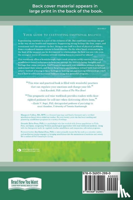 Cullen, Margaret, Pons, Gonzalo Brito - The Mindfulness-Based Emotional Balance Workbook