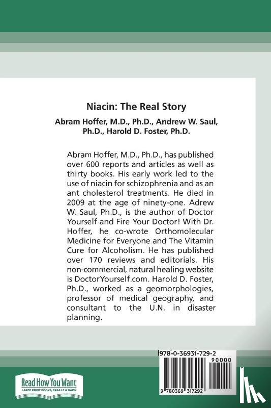 Hoffer, W Saul, Andrew, Foster, Harold D - Niacin