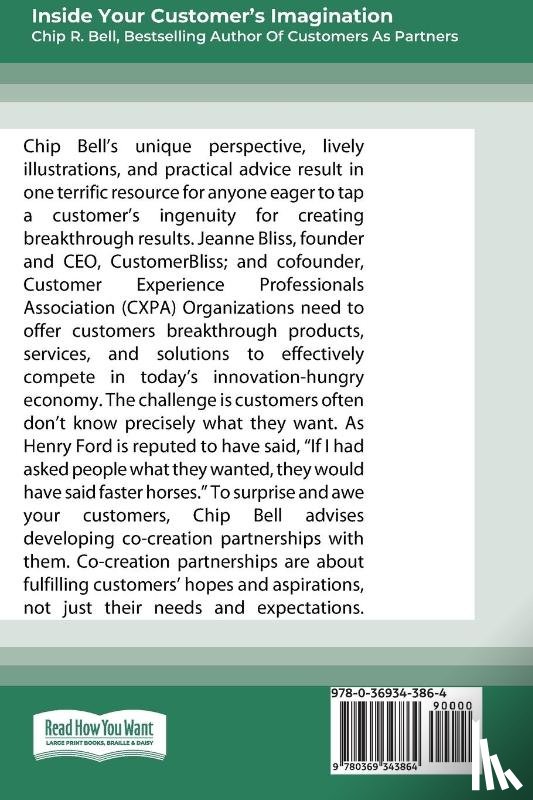 Bell, Chip R - Inside Your Customer's Imagination