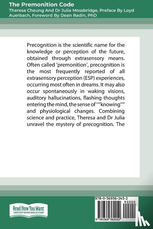 Cheung, Theresa, Mossbridge, Julia - The Premonition Code (Large Print 16 Pt Edition)