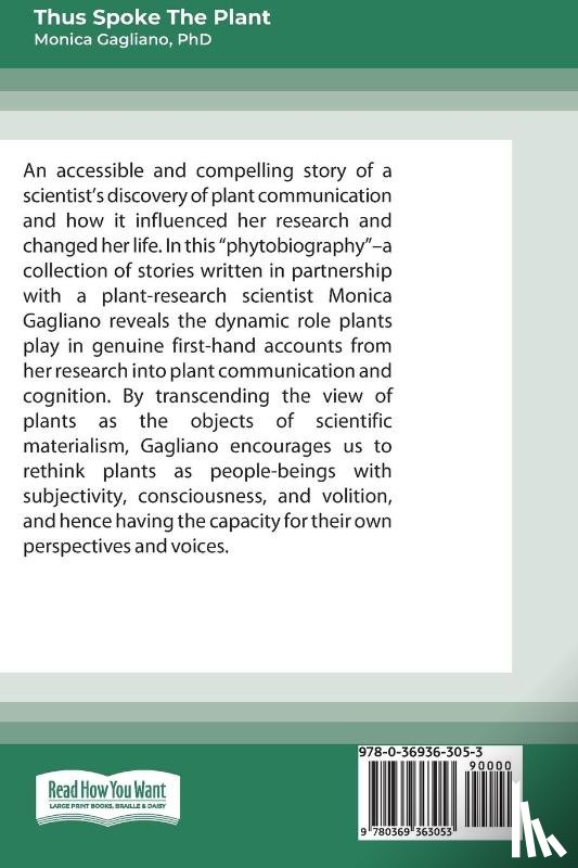 Gagliano, Monica - Thus Spoke the Plant