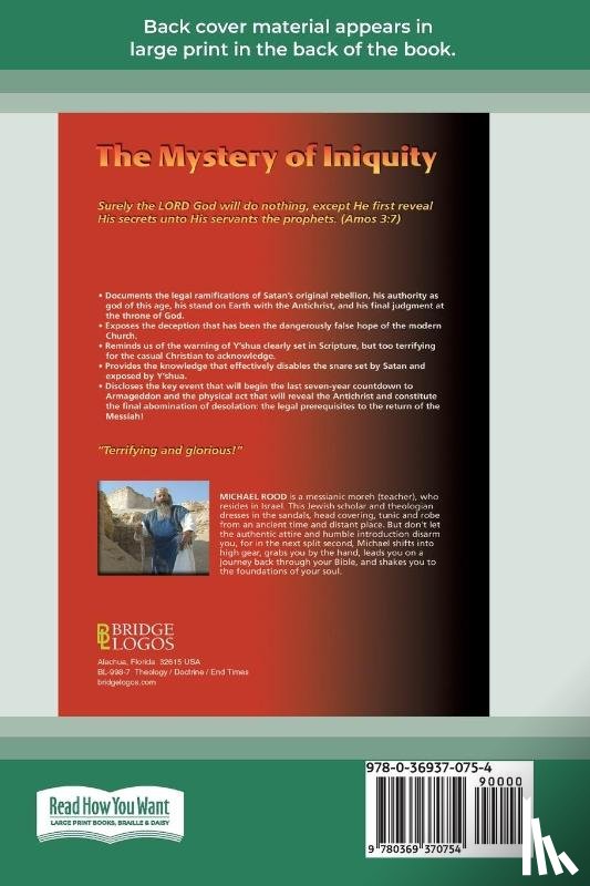 Rood, Michael - The Mystery of Iniquity (16pt Large Print Edition)