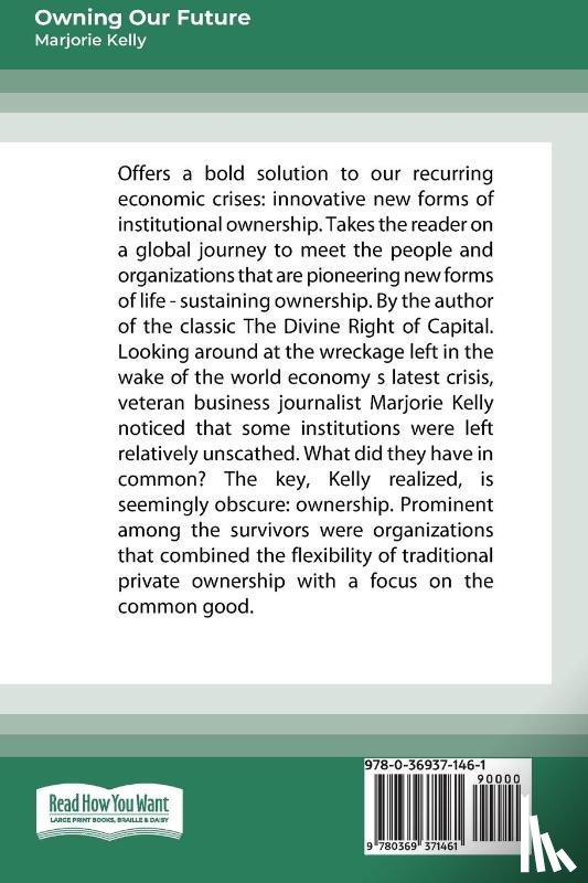 Kelly, Marjorie - Owning Our Future