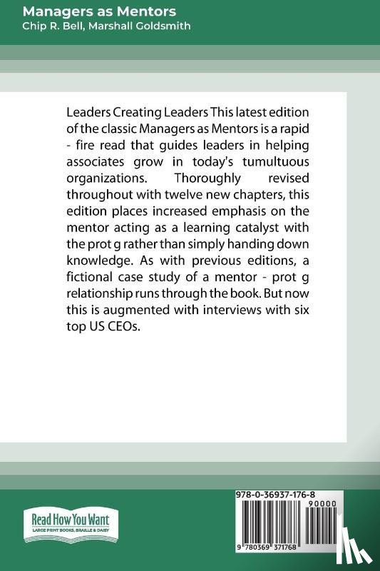 Bell, Chip R, Goldsmith, Marshall - Managers as Mentors
