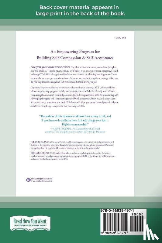 Oliver, Joe, Bennett, Richard - The Mindfulness and Acceptance Workbook for Self-Esteem