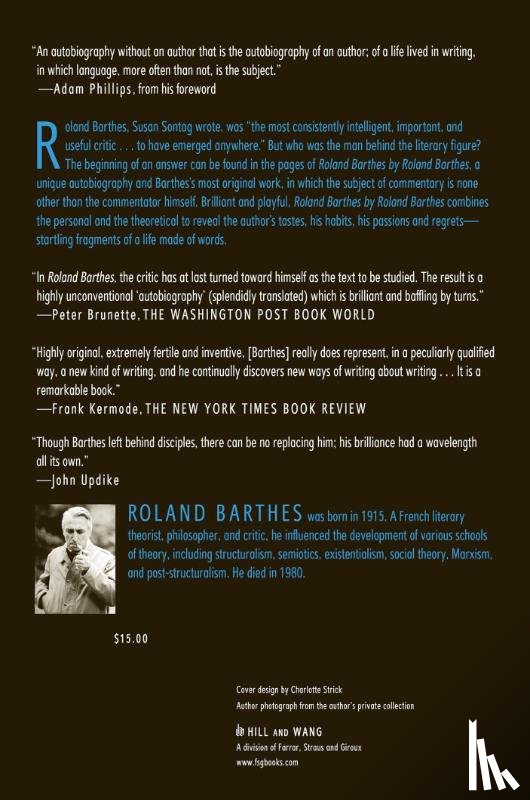 Barthes, Roland - Roland Barthes by Roland Barthes