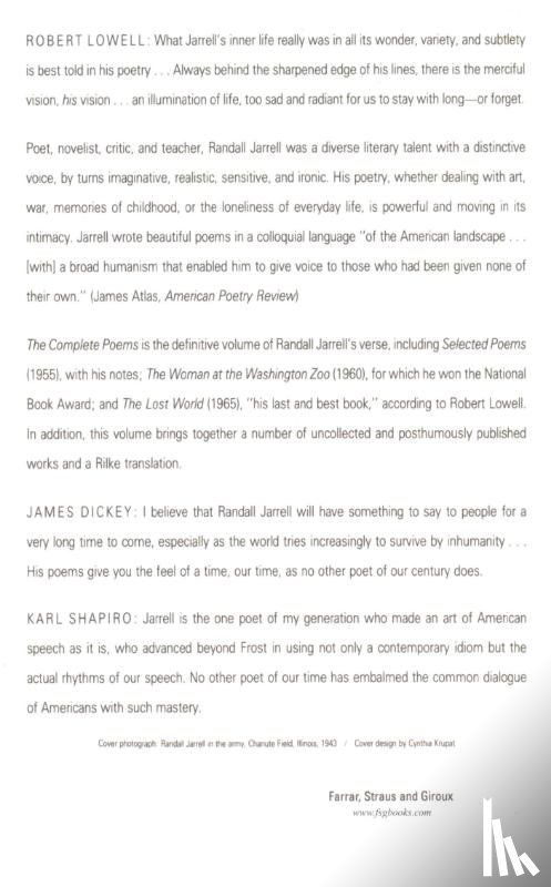 Jarrell, Randall - The Complete Poems