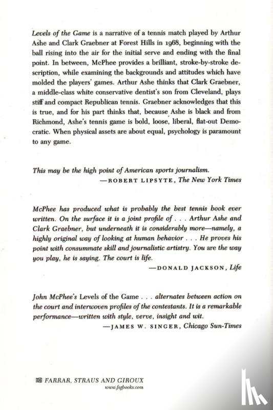 McPhee, John - Levels of the Game
