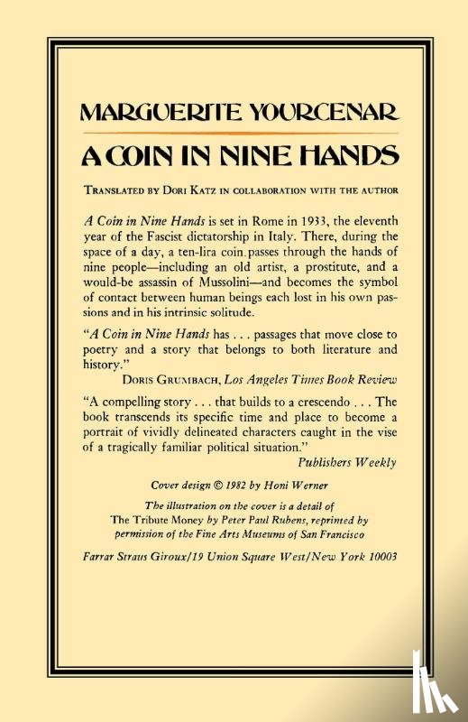 Yourcenar, Marguerite - A Coin in Nine Hands