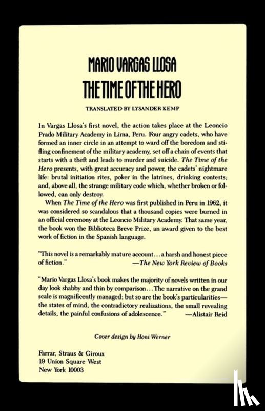 Vargas Llosa, Mario - Time of the Hero
