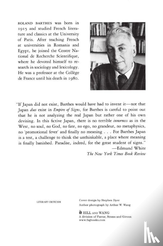 Barthes, Roland - Empire Signs