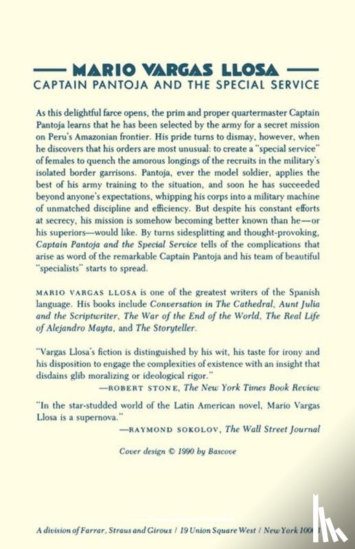 Vargas Llosa, Mario, Vargas Llosa - Captain Pantoja and the Special Ser