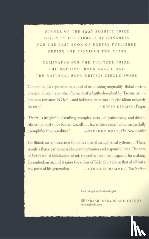 Bidart, Frank - Desire