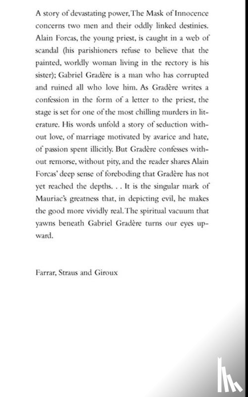 Mauriac, Francois - The Mask of Innocence