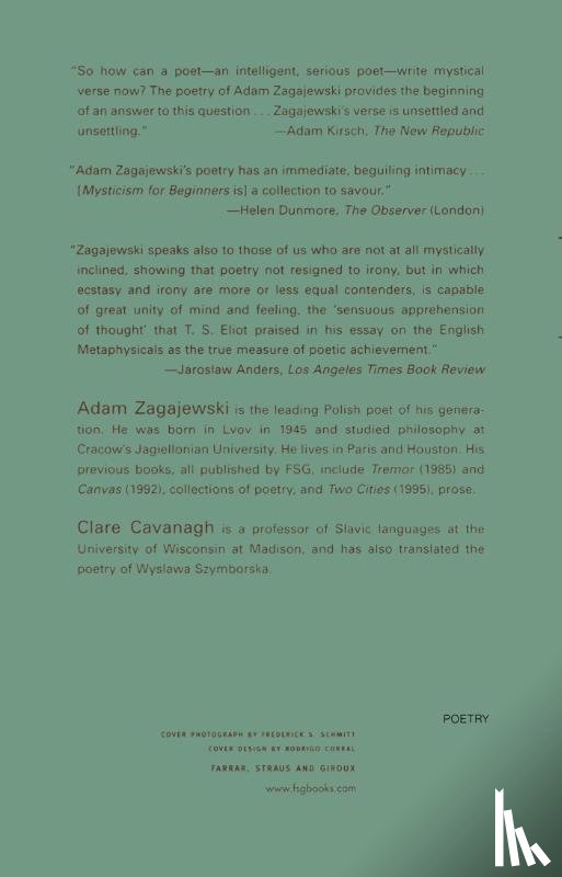 Zagajewski, Adam - Mysticism for Beginners