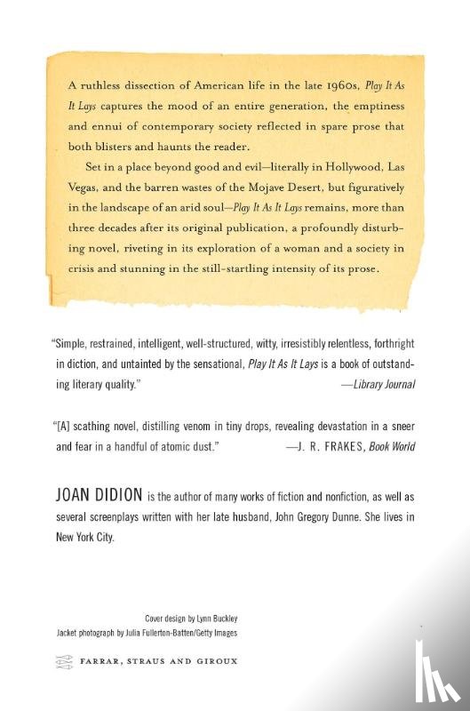 Didion, Joan - Play It As It Lays