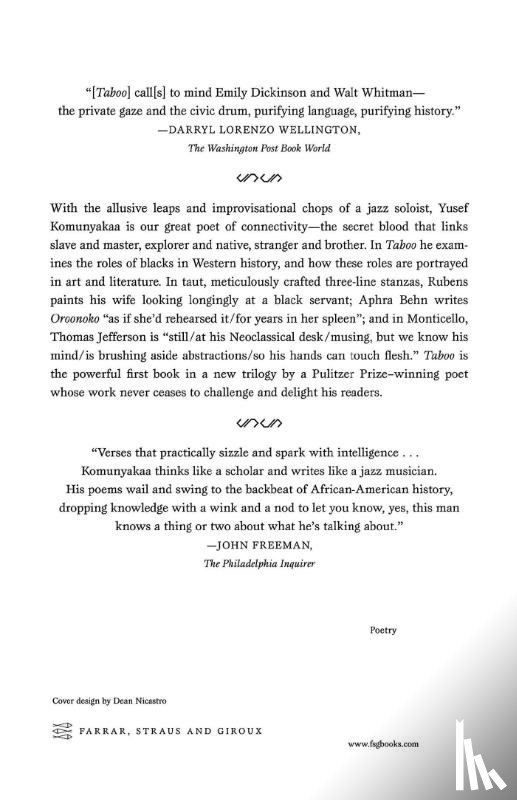 Komunyakaa, Yusef - Taboo