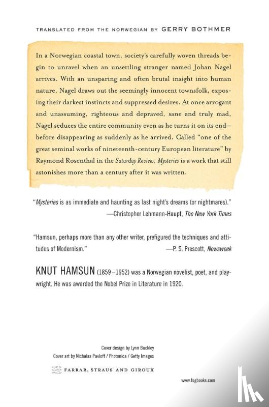 Hamsun, Knut - Mysteries