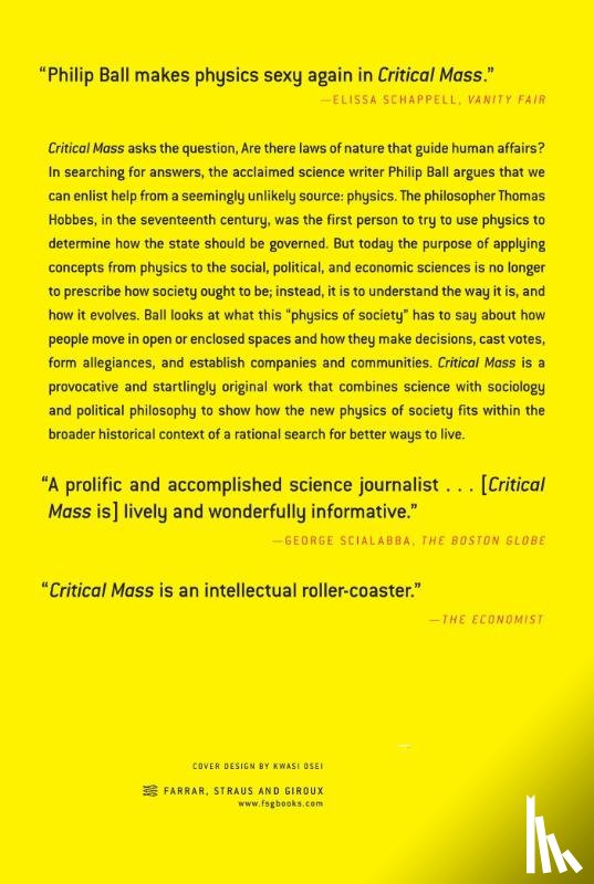 PHILIP BALL - CRITICAL MASS