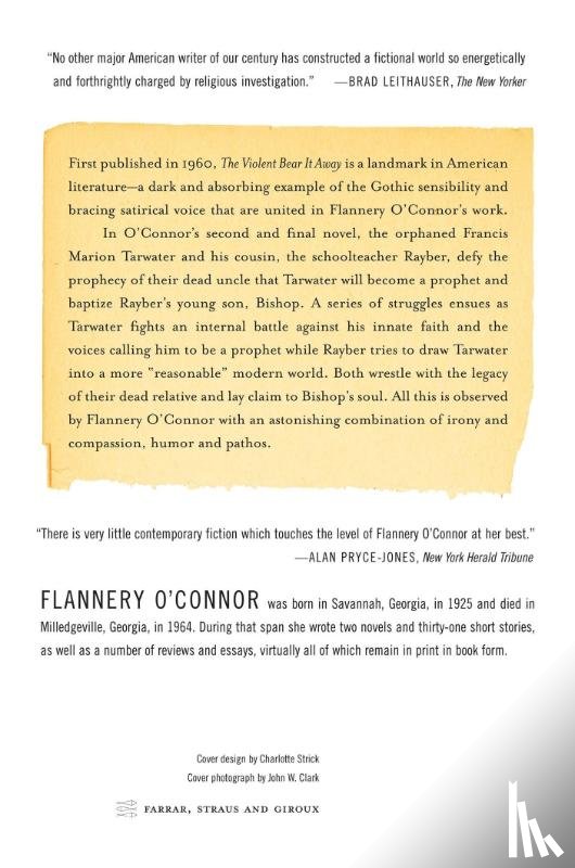 Flannery O'Connor - The Violent Bear It Away