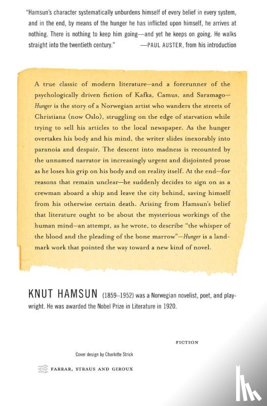 Hamsun, Knut - Hunger