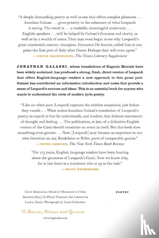 Leopardi, Professor Giacomo - Canti