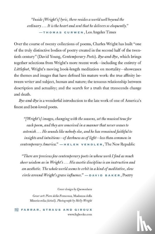 Wright, Charles - Bye and Bye