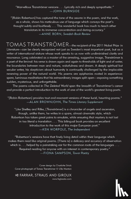 Transtromer, Tomas - The Deleted World