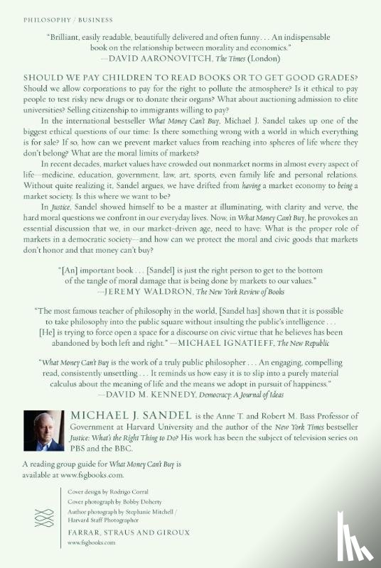 Sandel, Michael J. - What Money Can't Buy