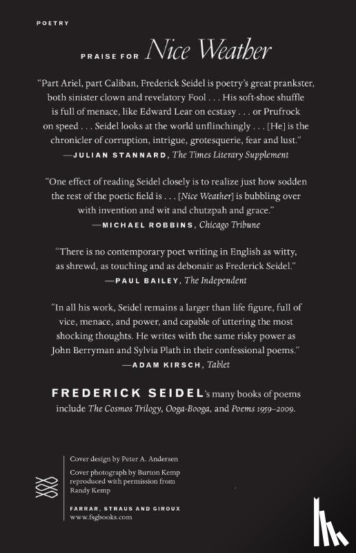 Seidel, Frederick - Nice Weather