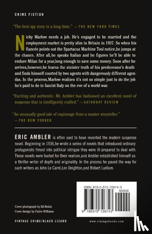 Ambler, Eric - Cause for Alarm