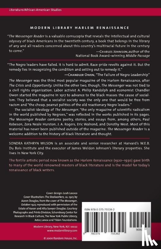 Robeson, Paul, Hurston, Zora Neale, Thurman, Wallace, West, Dorothy - The Messenger Reader