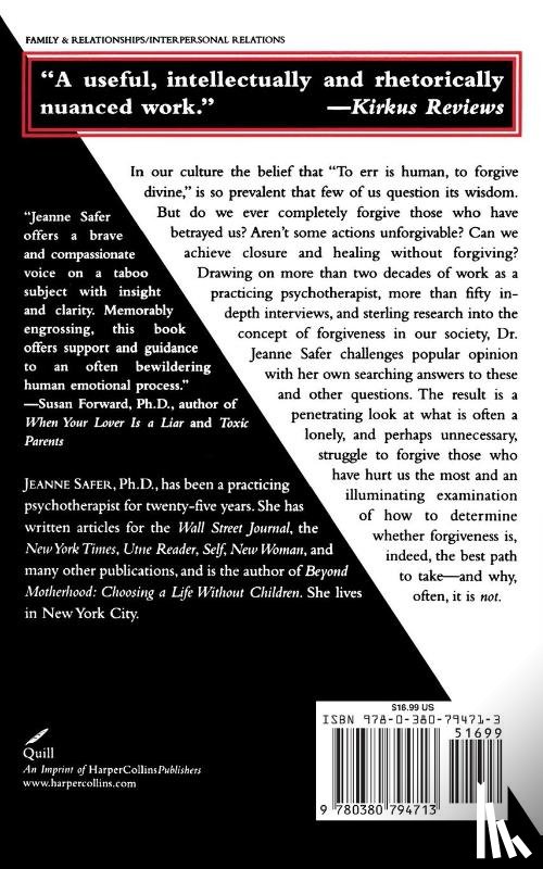 Safer, J - Forgiving and Not Forgiving