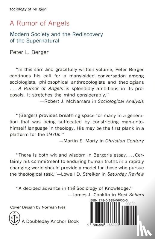 Berger, Peter L - A Rumor of Angels
