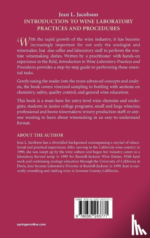 Jacobson, Jean L. - Introduction to Wine Laboratory Practices and Procedures