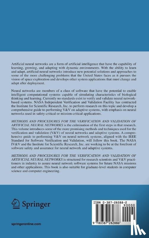 Brian J. Taylor - Methods and Procedures for the Verification and Validation of Artificial Neural Networks