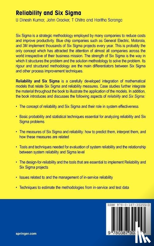 U Dinesh Kumar, John Crocker, T. Chitra, Haritha Saranga - Reliability and Six Sigma