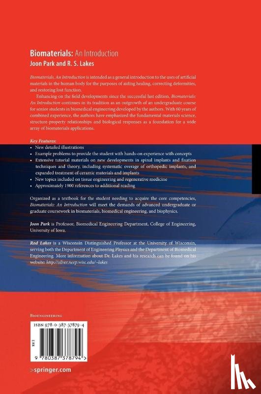 Park, Joon, Lakes, R. S. - Biomaterials