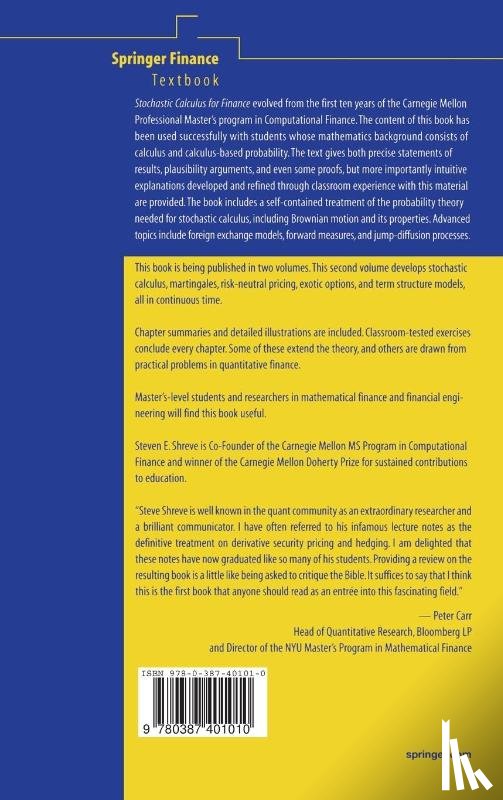 Shreve, Steven - Stochastic Calculus for Finance II