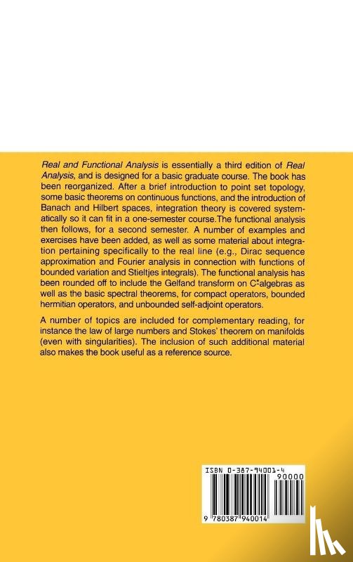 Lang, Serge - Real and Functional Analysis